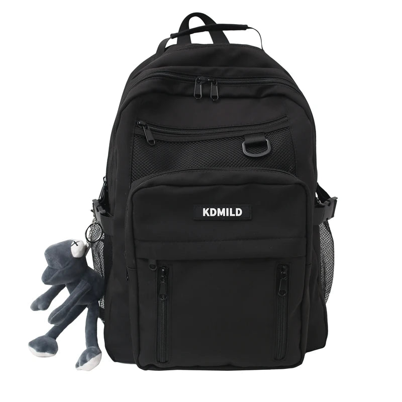 Cool Girl Boy Nylon Waterproof Laptop Student Bag Trendy Male Lady Travel Backpack Fashion Women Men College Bag Female Backpack