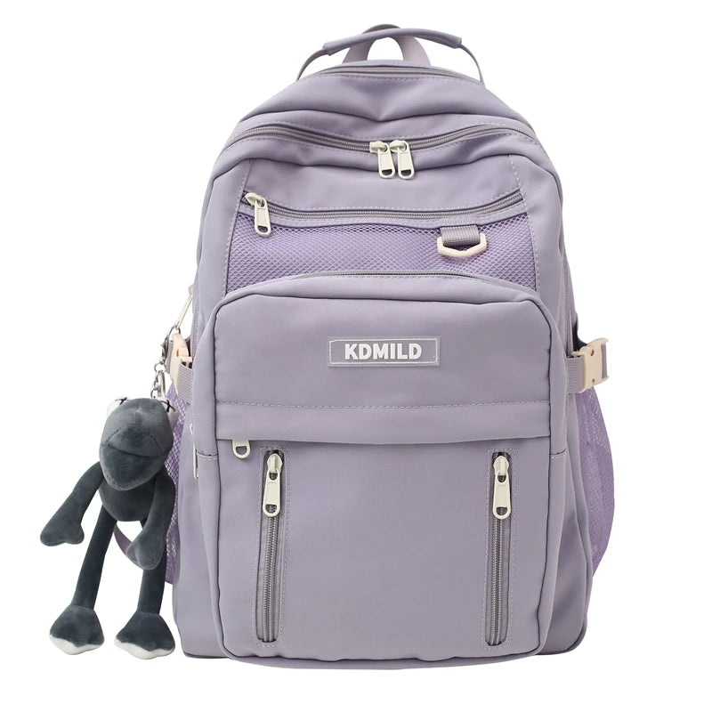 Cool Girl Boy Nylon Waterproof Laptop Student Bag Trendy Male Lady Travel Backpack Fashion Women Men College Bag Female Backpack
