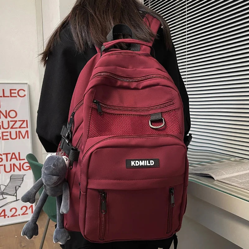 Cool Girl Boy Nylon Waterproof Laptop Student Bag Trendy Male Lady Travel Backpack Fashion Women Men College Bag Female Backpack