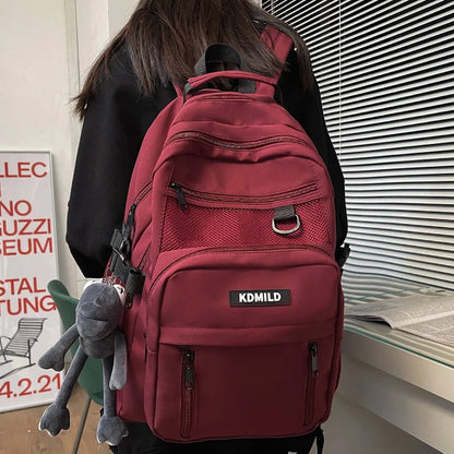 Cool Girl Boy Nylon Waterproof Laptop Student Bag Trendy Male Lady Travel Backpack Fashion Women Men College Bag Female Backpack