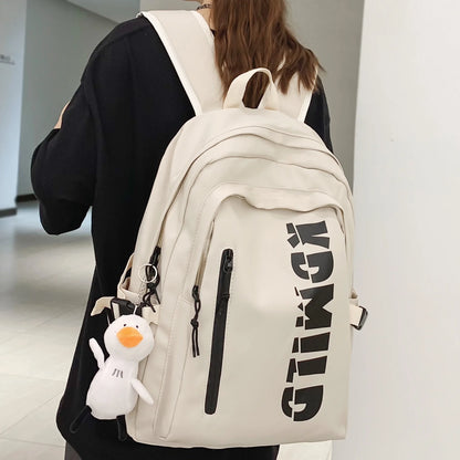 Cool Girl Boy White High Capacity School Bag Male Women College Backpack Ladies Men Laptop Unisex Fashion Female Travel Book Bag