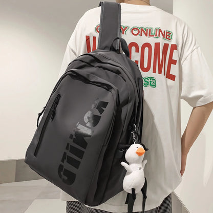 Cool Girl Boy White High Capacity School Bag Male Women College Backpack Ladies Men Laptop Unisex Fashion Female Travel Book Bag