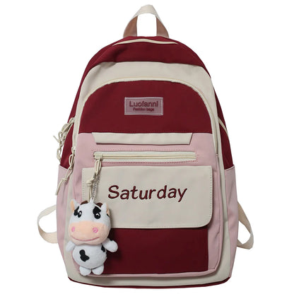 Cool Girl College Student Travel School Bag Cute Women Fashion Female Book Backpack Lady Laptop Bag Harajuku Kawaii Backpack New