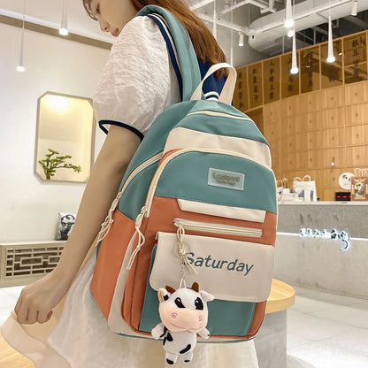 Cool Girl College Student Travel School Bag Cute Women Fashion Female Book Backpack Lady Laptop Bag Harajuku Kawaii Backpack New