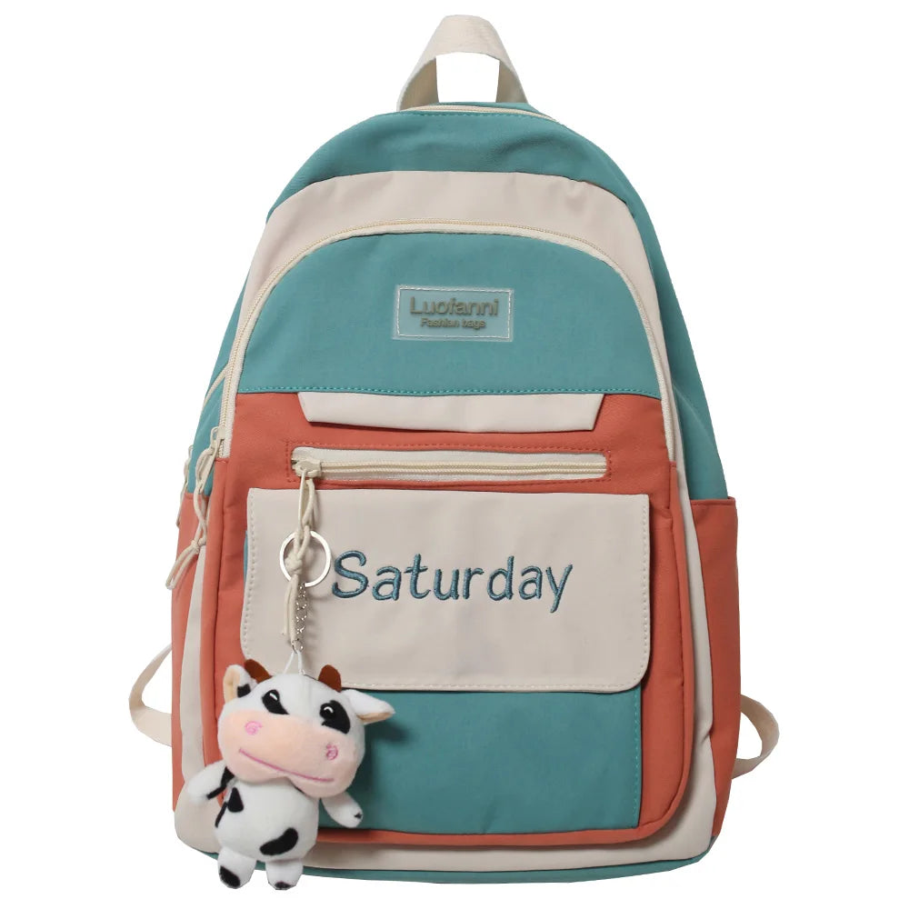 Cool Girl College Student Travel School Bag Cute Women Fashion Female Book Backpack Lady Laptop Bag Harajuku Kawaii Backpack New