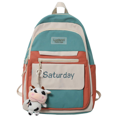 Cool Girl College Student Travel School Bag Cute Women Fashion Female Book Backpack Lady Laptop Bag Harajuku Kawaii Backpack New