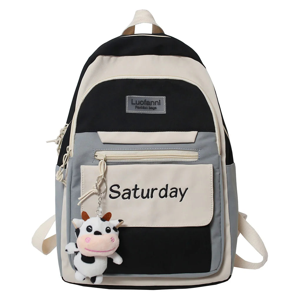Cool Girl College Student Travel School Bag Cute Women Fashion Female Book Backpack Lady Laptop Bag Harajuku Kawaii Backpack New