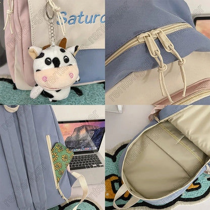 Cool Girl College Student Travel School Bag Cute Women Fashion Female Book Backpack Lady Laptop Bag Harajuku Kawaii Backpack New