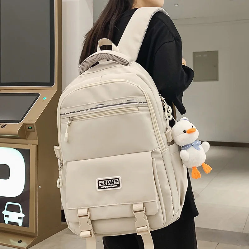 Cool Girl High Capacity Laptop Backpack Trendy Women Cute Leisure SchoolBag Female Book Bag Fashion Ladies Travel College Packet
