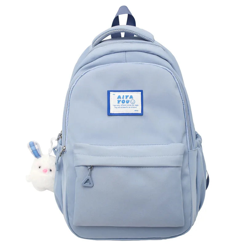 Cool Girl Purple Waterproof College Backpack Trendy Women Kawaii Laptop School Bag Female Backpack Fashion Lady Travel Book Bags