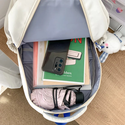 Cool Girl Purple Waterproof College Backpack Trendy Women Kawaii Laptop School Bag Female Backpack Fashion Lady Travel Book Bags