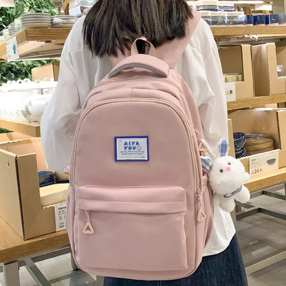 Cool Girl Purple Waterproof College Backpack Trendy Women Kawaii Laptop School Bag Female Backpack Fashion Lady Travel Book Bags