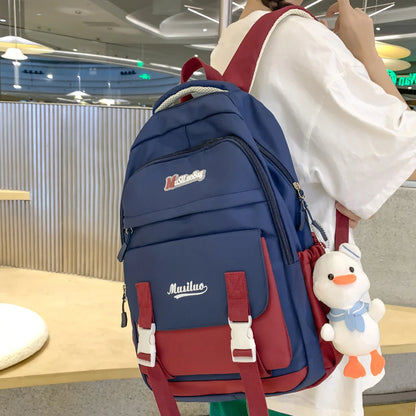 Cool High Capacity Laptop Women Student Book Bag Lady Kawaii Fashion Nylon College Backpack Girl School Bag Female Travel Trendy