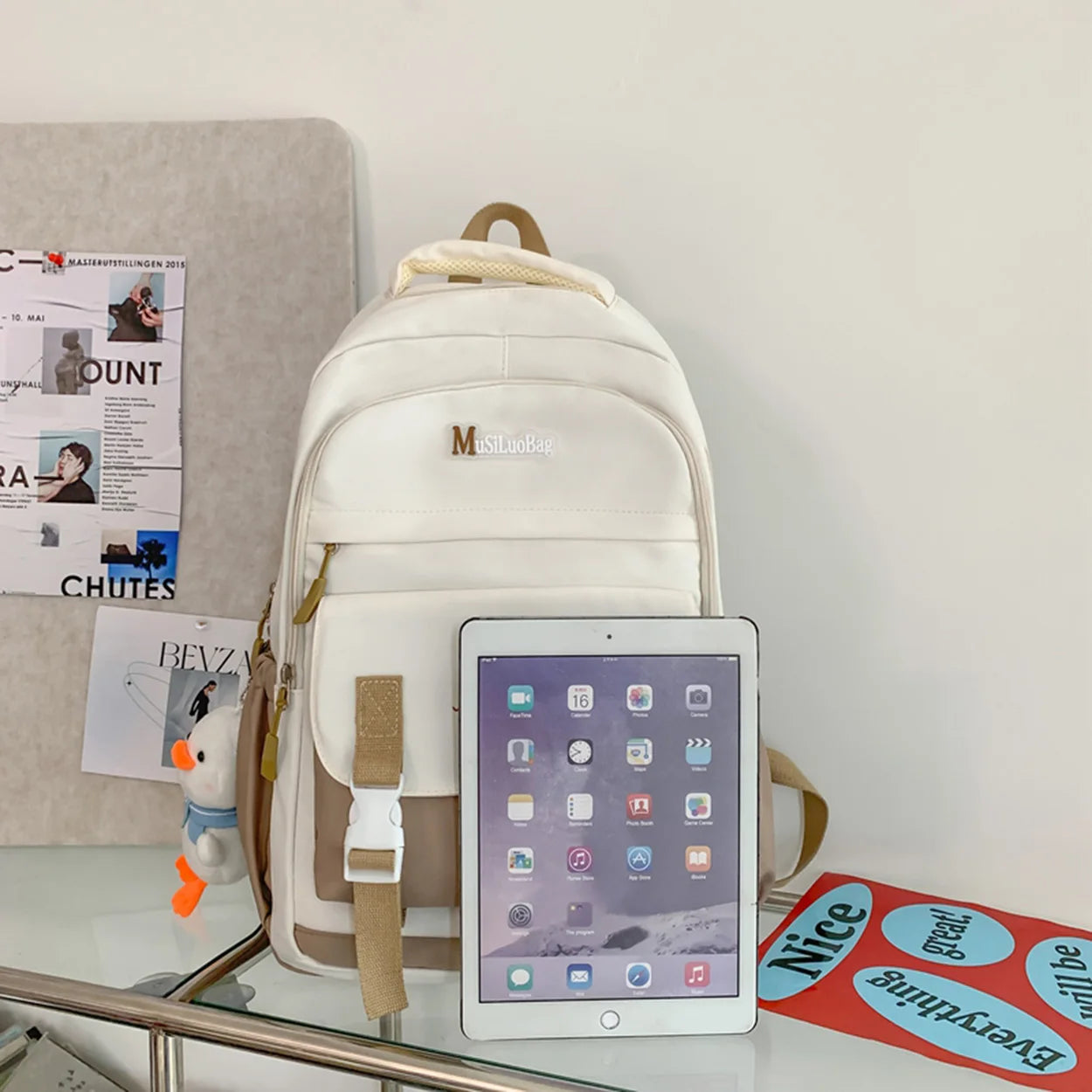 Cool High Capacity Laptop Women Student Book Bag Lady Kawaii Fashion Nylon College Backpack Girl School Bag Female Travel Trendy