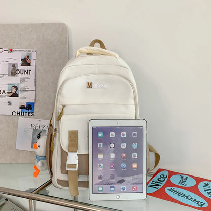 Cool High Capacity Laptop Women Student Book Bag Lady Kawaii Fashion Nylon College Backpack Girl School Bag Female Travel Trendy