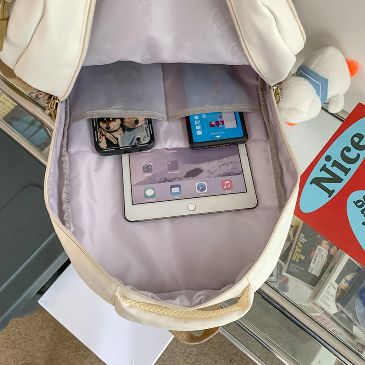 Cool High Capacity Laptop Women Student Book Bag Lady Kawaii Fashion Nylon College Backpack Girl School Bag Female Travel Trendy