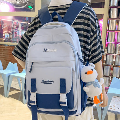 Cool High Capacity Laptop Women Student Book Bag Lady Kawaii Fashion Nylon College Backpack Girl School Bag Female Travel Trendy