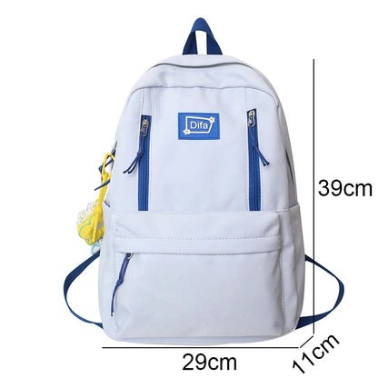 Cool Ladies Green Nylon College Backpack Women School Bag Trendy Girl Travel Book Backpack Fashion Female Laptop Student Bag New