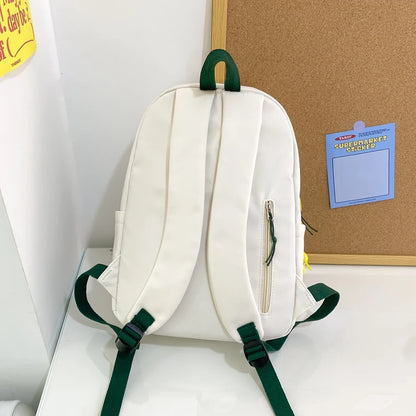 Cool Ladies Green Nylon College Backpack Women School Bag Trendy Girl Travel Book Backpack Fashion Female Laptop Student Bag New