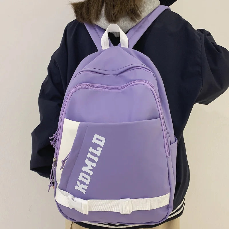 Cool Ladies Male Harajuku Purple Backpack Women Men Travel College Backpack Trendy Boy Girl Bag Fashion Female Laptop School Bag