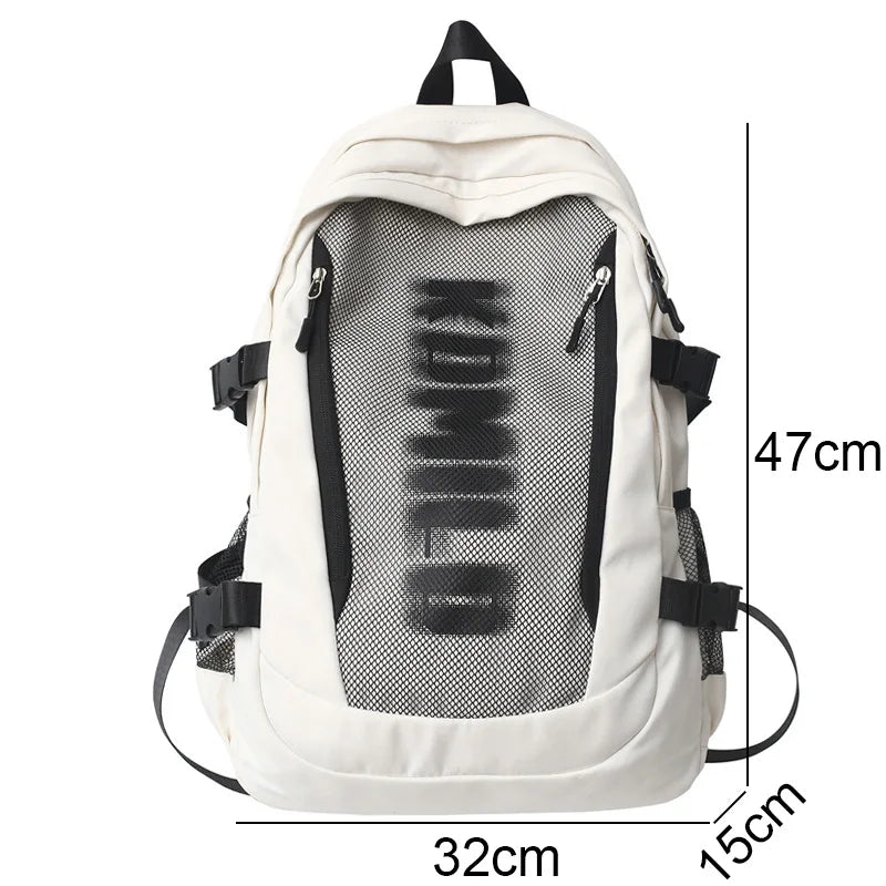 Cool Ladies Mesh High Capacity Bag Fashion Female Laptop College Backpack Women Net School Bag Girl Travel Book Backpack Leisure