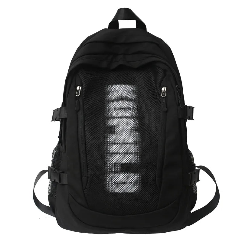 Cool Ladies Mesh High Capacity Bag Fashion Female Laptop College Backpack Women Net School Bag Girl Travel Book Backpack Leisure