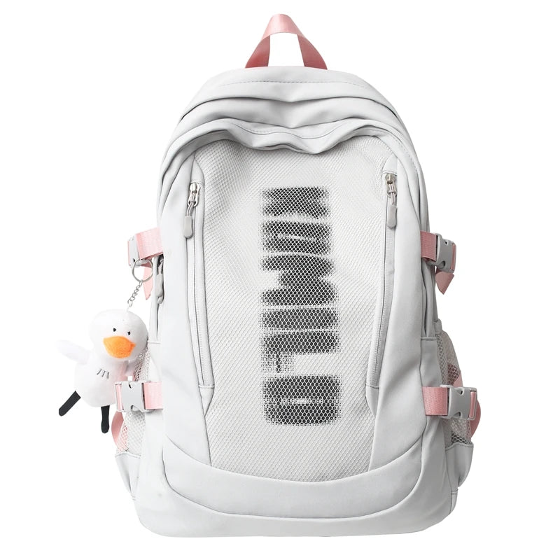 Cool Ladies Mesh High Capacity Bag Fashion Female Laptop College Backpack Women Net School Bag Girl Travel Book Backpack Leisure