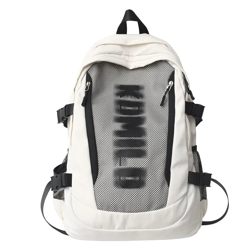 Cool Ladies Mesh High Capacity Bag Fashion Female Laptop College Backpack Women Net School Bag Girl Travel Book Backpack Leisure