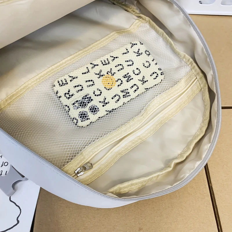 Cool Ladies Mesh High Capacity Bag Fashion Female Laptop College Backpack Women Net School Bag Girl Travel Book Backpack Leisure