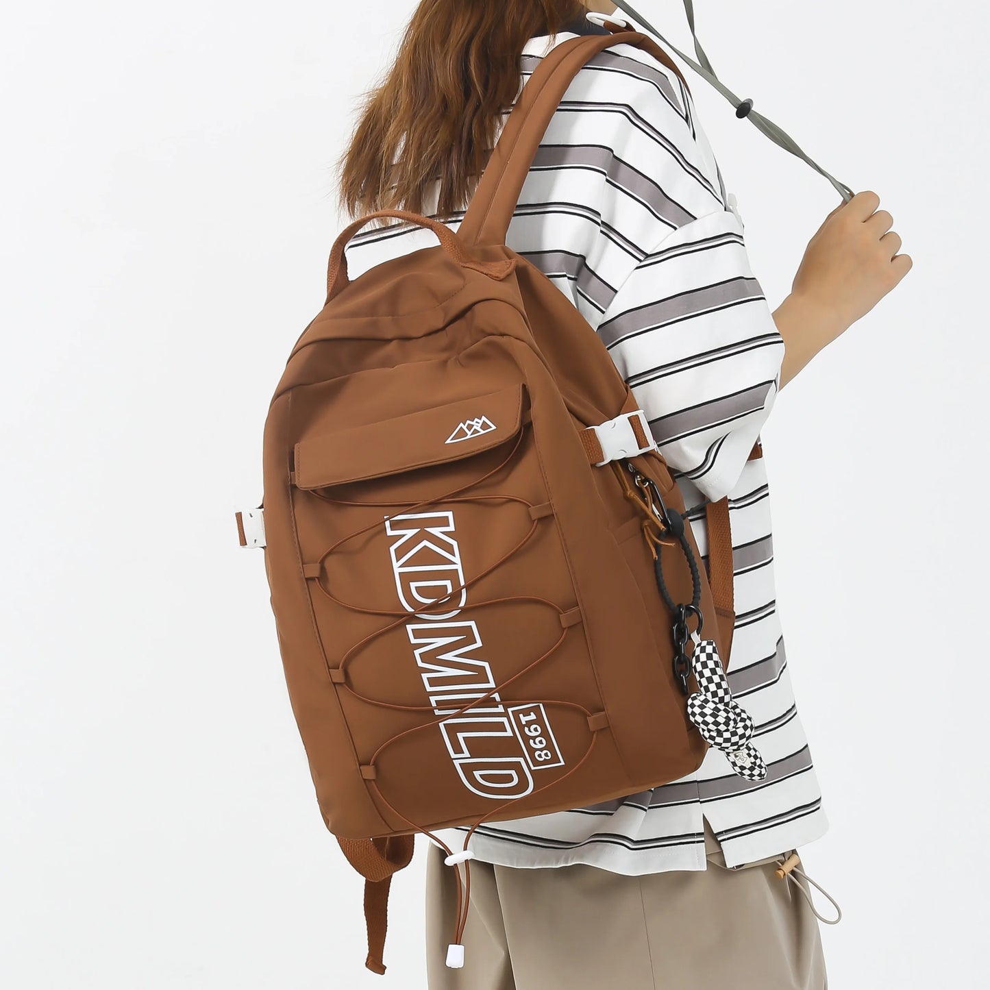 Cool Lady Cross Rope Cute College Backpack Women Leisure Harajuku School Bag Girl Book Laptop Backpack Fashion Female Travel Bag