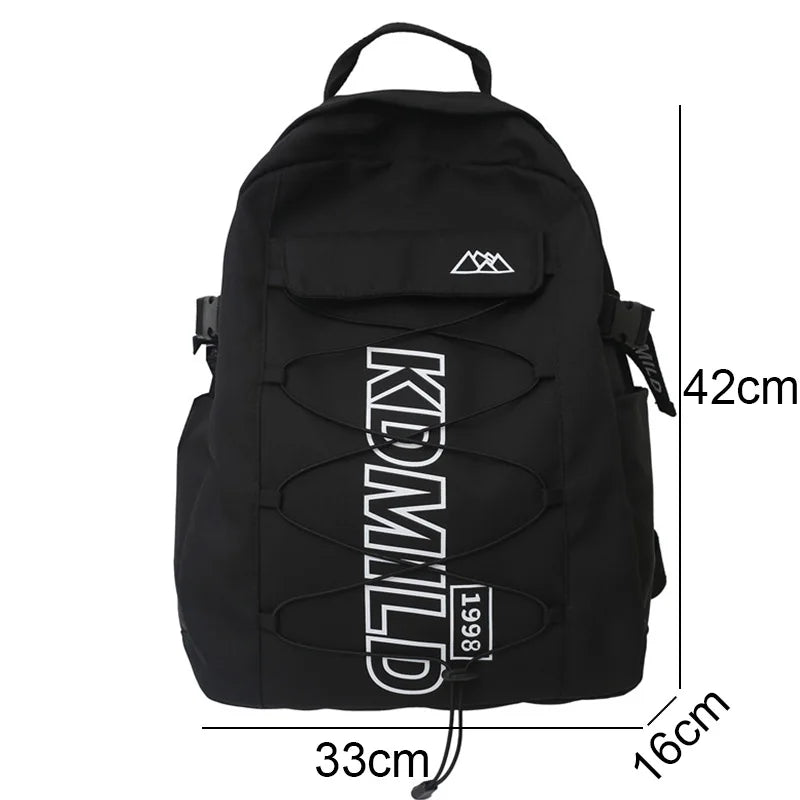 Cool Lady Cross Rope Cute College Backpack Women Leisure Harajuku School Bag Girl Book Laptop Backpack Fashion Female Travel Bag