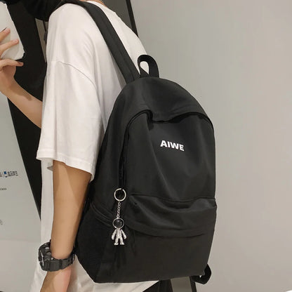Cool Male Travel Female Solid Color New Backpack Lady Men Laptop Women Backpack Student Bag Boy Girl Harajuku School Bag Fashion