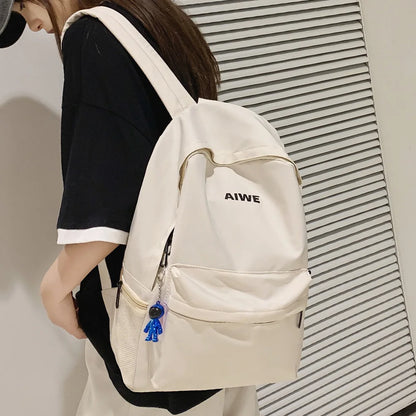 Cool Male Travel Female Solid Color New Backpack Lady Men Laptop Women Backpack Student Bag Boy Girl Harajuku School Bag Fashion