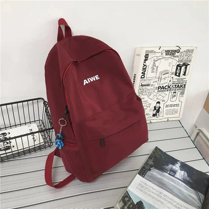 Cool Male Travel Female Solid Color New Lady Men Laptop Women Backpack Student Boy Girl Harajuku School Bag Fashion