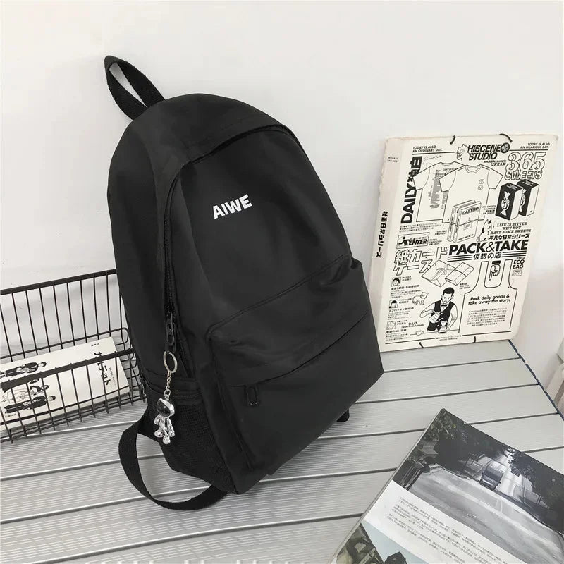 Cool Male Travel Female Solid Color New Lady Men Laptop Women Backpack Student Boy Girl Harajuku School Bag Fashion