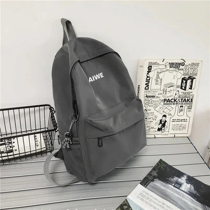 Cool Male Travel Female Solid Color New Lady Men Laptop Women Backpack Student Boy Girl Harajuku School Bag Fashion