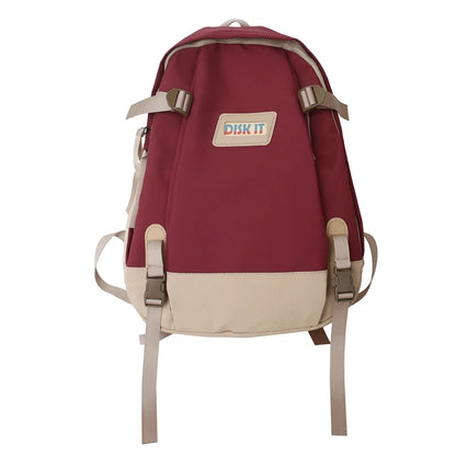 Cool Men Women Red School Backpack Trendy Ladies Nylon Travel Bag Girl Boy Laptop College Backpack Fashion Female Male Book Bags