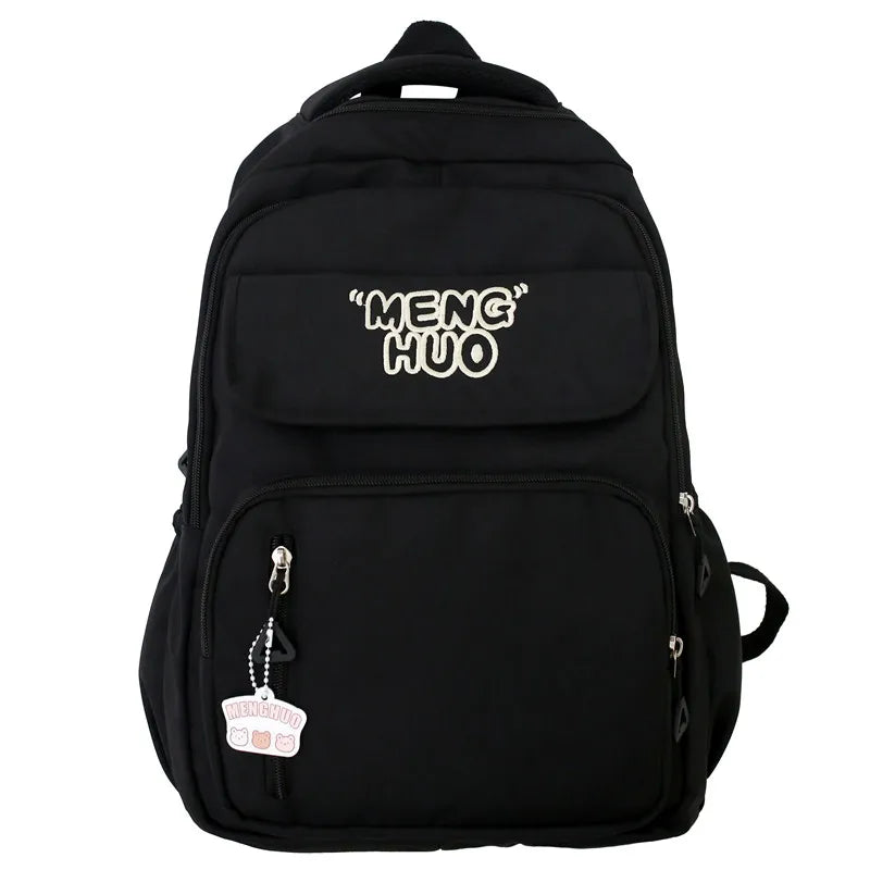 Cool Nylon White Female Cute College Backpack Fashion Lady Leisure Student Bag Girl Travel Book Backpack Women Laptop School Bag