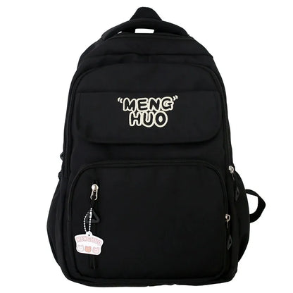Cool Nylon White Female Cute College Backpack Fashion Lady Leisure Student Bag Girl Travel Book Backpack Women Laptop School Bag