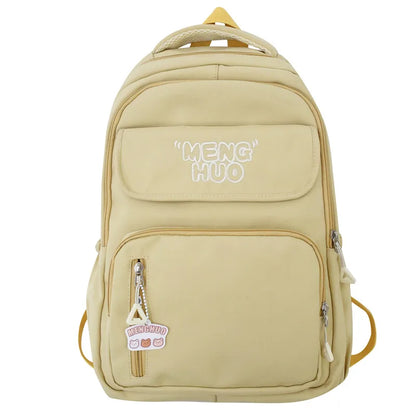 Cool Nylon White Female Cute College Backpack Fashion Lady Leisure Student Bag Girl Travel Book Backpack Women Laptop School Bag