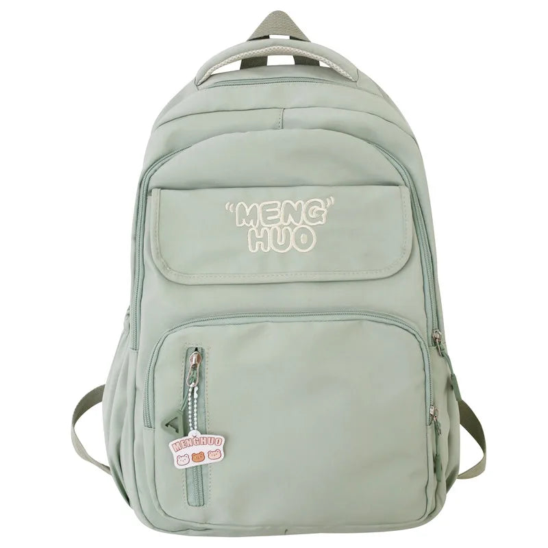 Cool Nylon White Female Cute College Backpack Fashion Lady Leisure Student Bag Girl Travel Book Backpack Women Laptop School Bag