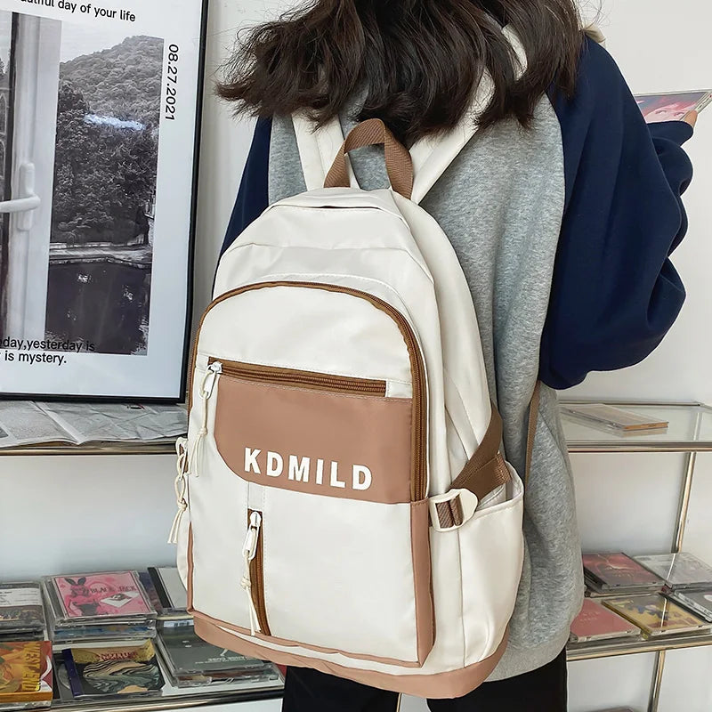 Cool Travel Nylon Women Kawaii Student Backpack Fashion New Lady Cute Bag Trendy Female Laptop College Backpack Girl School Bags