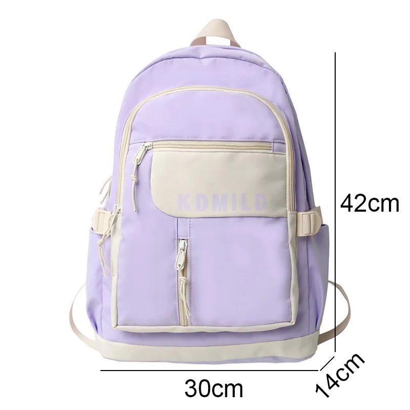 Cool Travel Nylon Women Kawaii Student Backpack Fashion New Lady Cute Bag Trendy Female Laptop College Backpack Girl School Bags