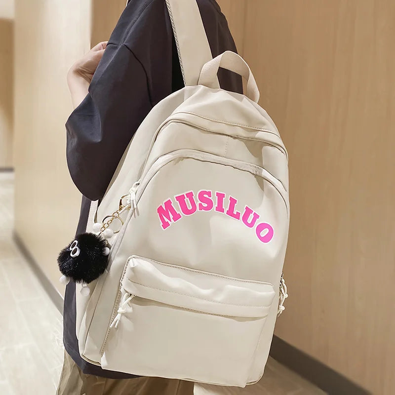 Cool Trendy Boy Girl Leisure Lady Travel Teenager Book Bag Women Men Nylon College Backpack Fashion Female Laptop School Bag New