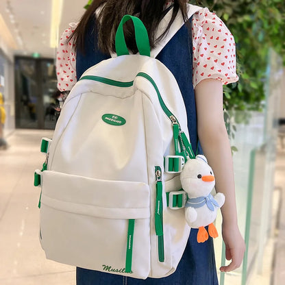 Cool Women Cute Student Backpack New Girl Nylon School Bag Trendy Female Kawaii College Backpack Fashion Ladies Laptop Book Bags