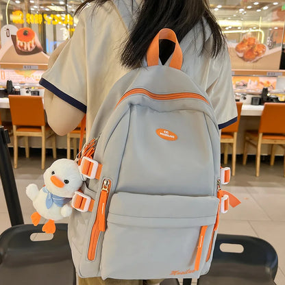 Cool Women Cute Student Backpack New Girl Nylon School Bag Trendy Female Kawaii College Backpack Fashion Ladies Laptop Book Bags