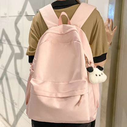 Cool Women Fashion Laptop Green Waterproof College Backpack Girl Nylon Kawaii School Bag Female Travel Book Bag Lady Teen Trendy