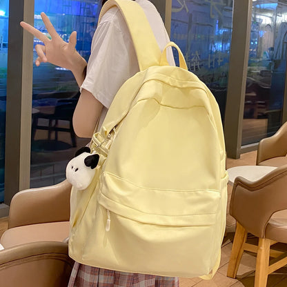 Cool Women Fashion Laptop Green Waterproof College Backpack Girl Nylon Kawaii School Bag Female Travel Book Bag Lady Teen Trendy