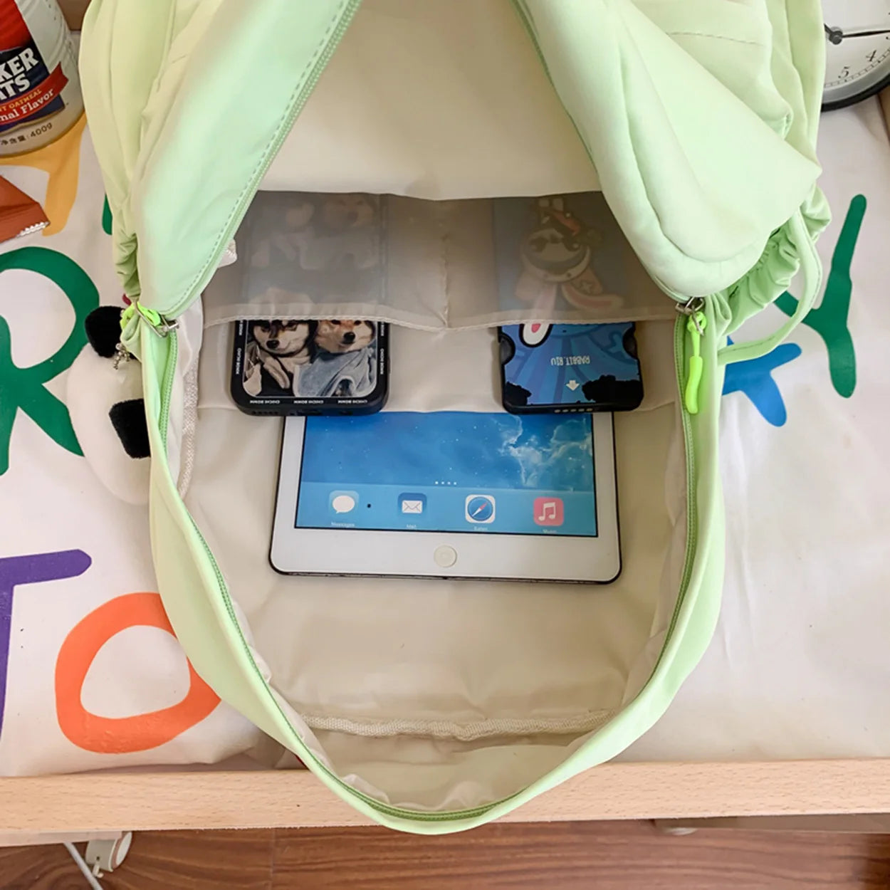 Cool Women Fashion Laptop Green Waterproof College Backpack Girl Nylon Kawaii School Bag Female Travel Book Bag Lady Teen Trendy