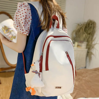 Cool Women High Capacity Cute Student Backpack Fashion Lady Book Bag Female Laptop College Backpack Trendy Girl Nylon School Bag